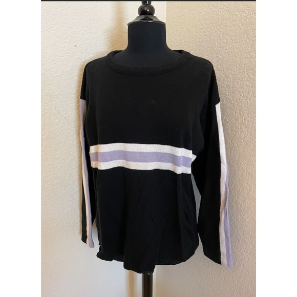 The Great American Sweater Vintage 90's Stripe Sweater - Sz M - Picture 1 of 10